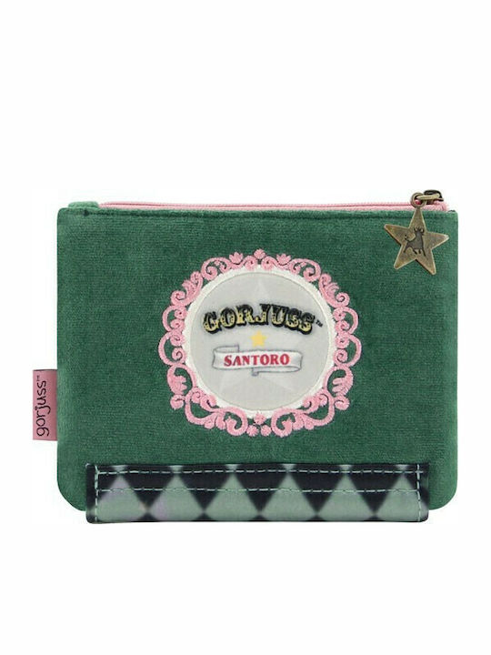 Santoro Circus Firefly Kids Wallet with Coins with Zipper Green