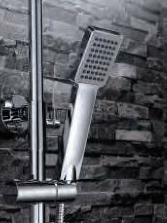 Imex Liverpool Adjustable Shower Column with Bathtub Mixer 102-165cm Black