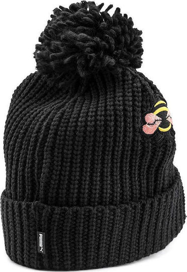 X Sue Tsai Pom Pom Beanie Γυναικείος Σκούφος Πλεκτός σε Μαύρο χρώμα