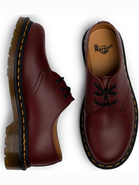 1461 Smooth Men's Leather Casual Shoes Cherry Red