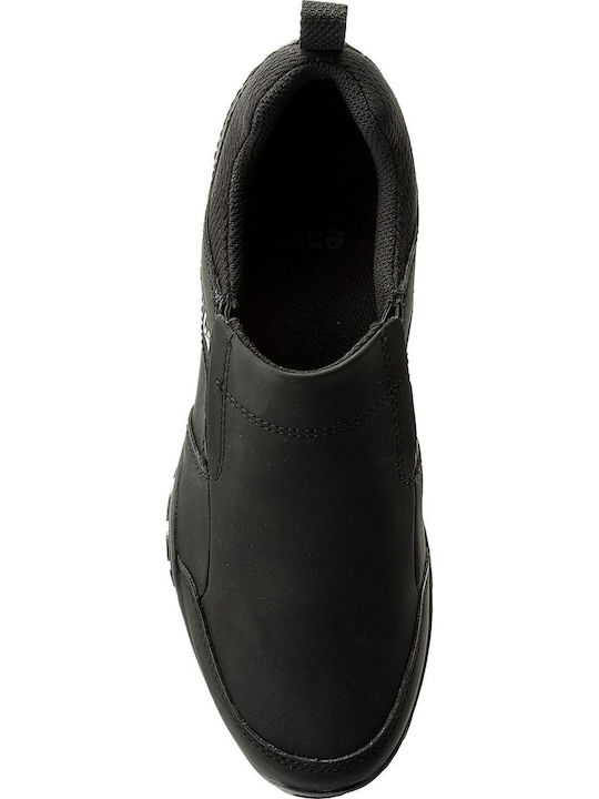 Opine Men's Anatomic Leather Casual Shoes Black