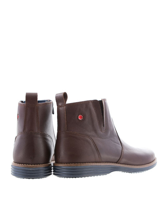 Leder Braun Herrenstiefel mit Reißverschluss
