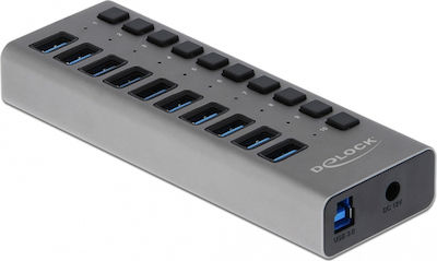 DeLock USB 3.1 Hub 10 Θυρών με σύνδεση USB-A