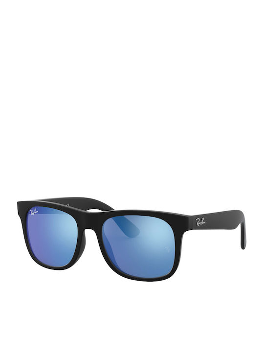 Ray Ban Unbreakable Square Kids Sunglasses with Mirror Blue for 7-11 Years