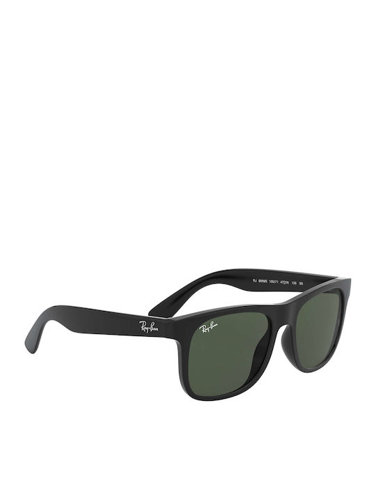 Ray Ban Άθραυστα Τετράγωνα Παιδικά Γυαλιά Ηλίου Μαύρα για 7-11 Ετών