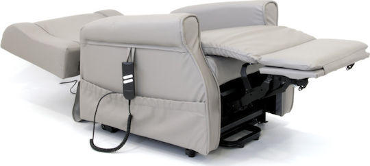 Melia Entspannungs-Sessel Massage mit Fußhocker Pu Beige 80x90x108cm