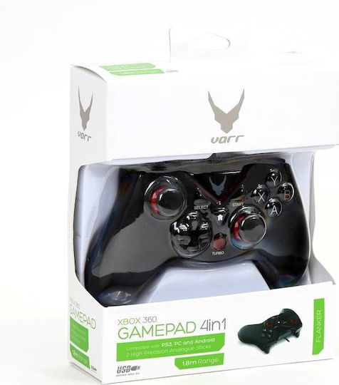 Omega 4in1 Ενσύρματο Gamepad για Android / PC / PS3 / Xbox 360 Μαύρο