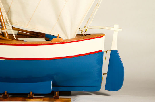 Vintage Weihnachtsboot Segelboot Holz 45x42cm