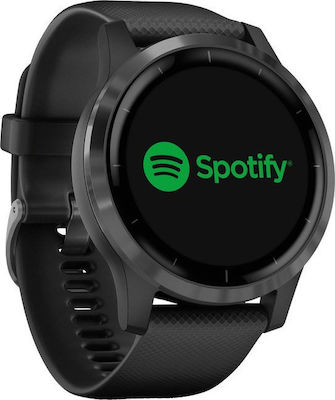 Garmin Vivoactive 4 Stainless Steel 45mm Αδιάβροχο Smartwatch με Παλμογράφο (Black/Slate)