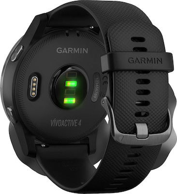 Garmin Vivoactive 4 Stainless Steel 45mm Αδιάβροχο Smartwatch με Παλμογράφο (Black/Slate)