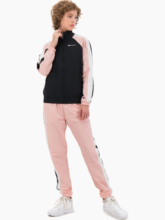 Damen Sweatshirtjacke Black/Pink