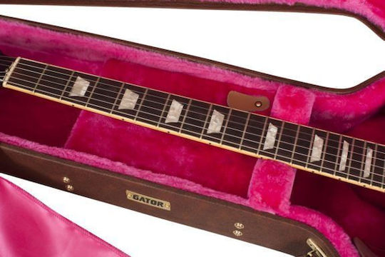 Gator Deluxe Wood Series Gibson SG Βαλίτσα Ηλεκτρικής Κιθάρας με Επένδυση Καφέ
