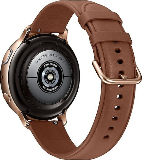 Samsung Galaxy Watch Active2 Неръждаема стомана 44мм Водоустойчив с Пулсомер (Златист)