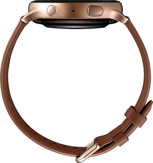 Samsung Galaxy Watch Active2 Неръждаема стомана 44мм Водоустойчив с Пулсомер (Златист)