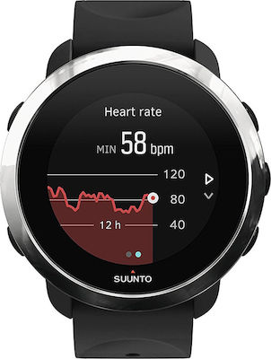 Suunto 3 Fitness 43mm Smartwatch mit Pulsmesser (Silber)