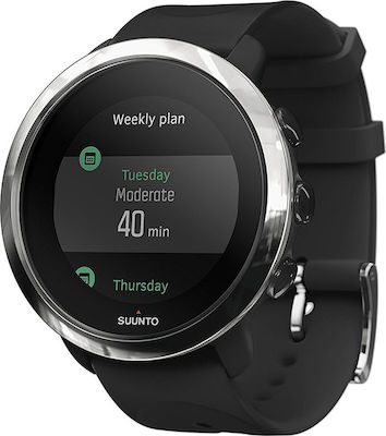 Suunto 3 Fitness 43mm Smartwatch mit Pulsmesser (Silber)