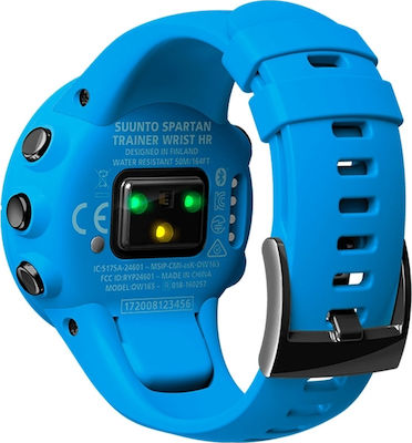 Suunto Spartan Trainer Wrist HR 46mm Waterproof Smartwatch with Heart Rate Monitor (Blue)
