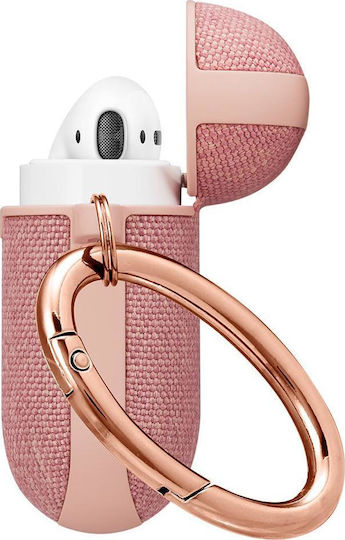 Spigen Urban Fit Silicone Case with Keychain Rose Gold for Apple AirPods
