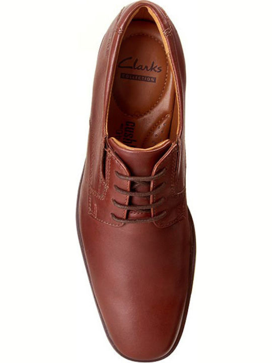 Tilden Plain Men's Leather Dress Shoes Tabac Brown