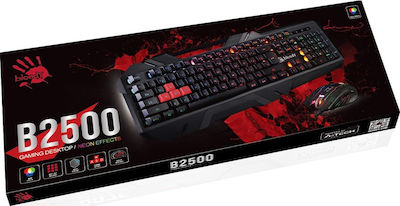 A4Tech Bloody B2500 Gaming Keyboard Set with RGB lighting & Mouse (English US)