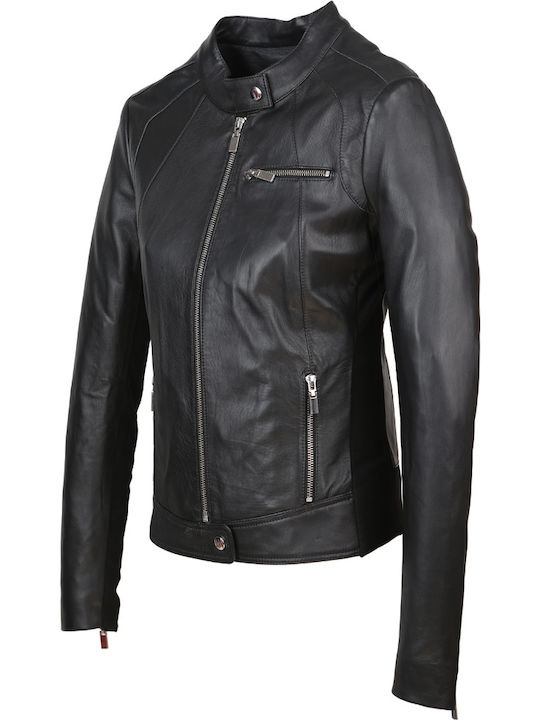 Leather jacket STUDIOAR DIMAGGIO Black