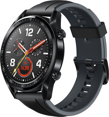 Huawei Watch GT Stainless Steel 46mm Waterproof with Heart Rate Monitor (Black)