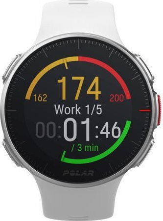 Polar Vantage V Edelstahl 46mm Wasserdicht Smartwatch (Weiß)