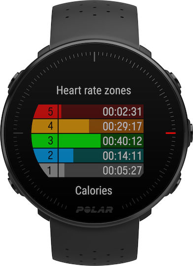 Polar Vantage M M/L Stainless Steel 46mm Αδιάβροχο Smartwatch με Παλμογράφο (Μαύρο)