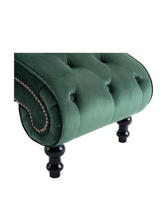 Velvet Recliner Green L145xW52xH77cm