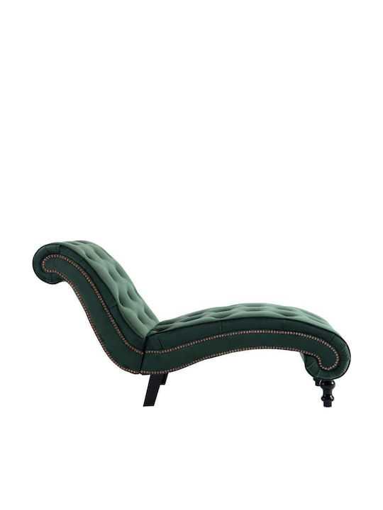 Velvet Recliner Green L145xW52xH77cm