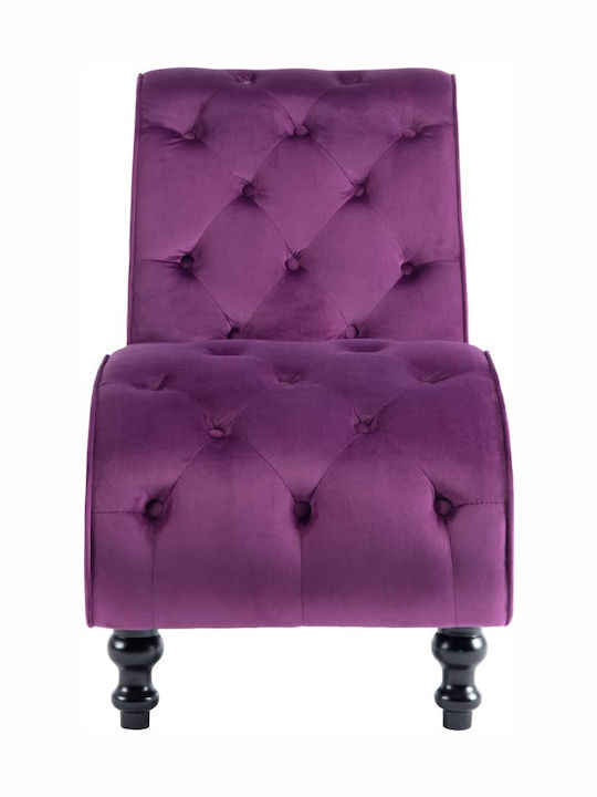 Velvet Recliner Purple L145xW52xH77cm
