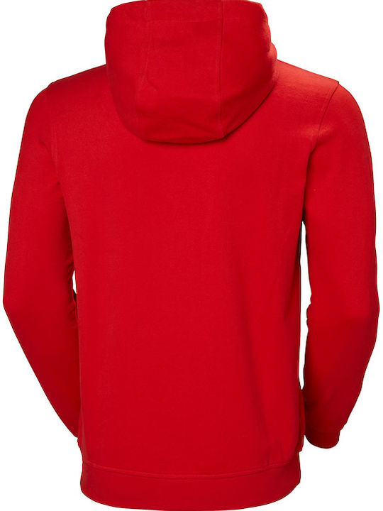Herren Sweatshirt Jacke mit Kapuze und Taschen Rot