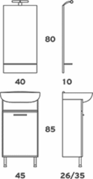 Ocean 045 Σετ Μπάνιου με Νιπτήρα και Καθρέπτη Zebis - Skroutz.gr