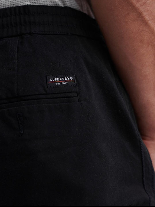 Edit Drawstring Παντελόνι σε Tapered Γραμμή Μαύρο