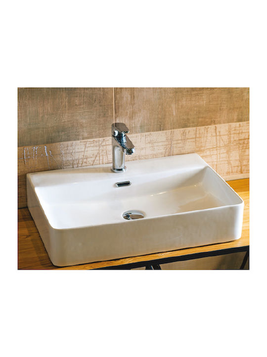 Karag LT 2173 Vessel Porcelain Bathroom Sink 60x42x12cm White