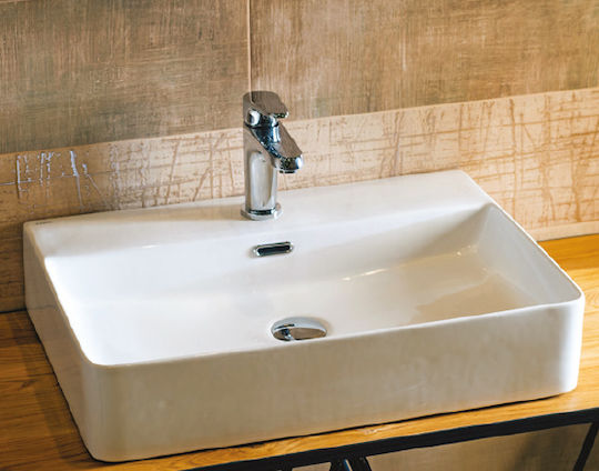 Karag LT 2173 Επικαθήμενος Νιπτήρας Πορσελάνης 60x42x12cm Λευκός