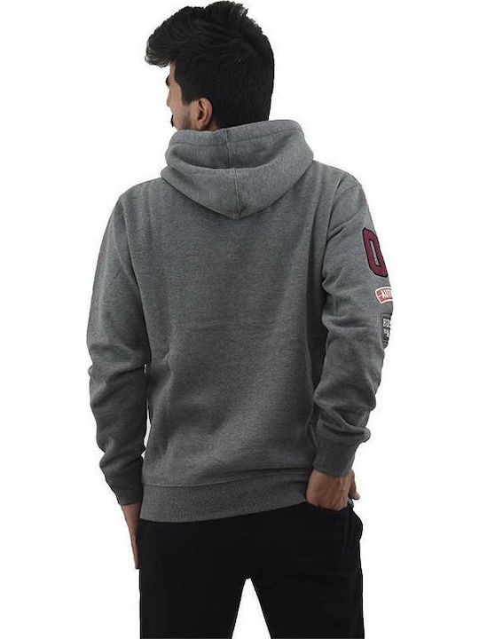 Russell Athletic Men's Sweatshirt with Hood and Pockets Gray