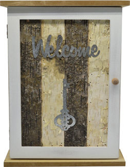 Ankor Ξύλινη Welcome Φυσικό-Λευκό 6 θέσεις θέσεων 22x6.5x29.5cm Ankor Ξύλινη Welcome Φυσικό-Λευκό 6 θέσεις θέσεων 22x6.5x29.5cm
