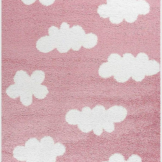 Newplan 8687G Kinder Teppich Wolken Rosa 80x150cm