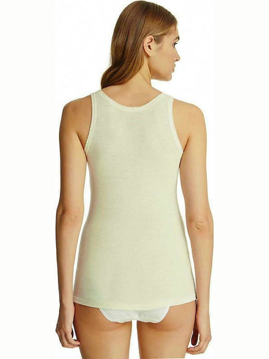 Palco 4/402 Women's Sleeveless Woolen T-Shirt Beige