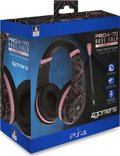 4Gamers PRO4-70 Over Ear Gaming Headset με σύνδεση 3.5mm Ροζ
