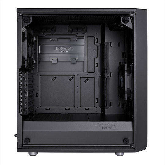 Fractal Design Meshify C Dark Tempered Glass Gaming Midi Tower Computer Case with Side Window Black