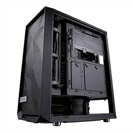 Fractal Design Meshify C Dark Tempered Glass Gaming Midi Tower Computer Case with Side Window Black