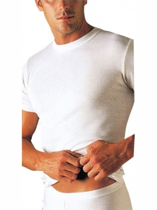 Men's Undershirts Short-sleeved in White Color 2Pack