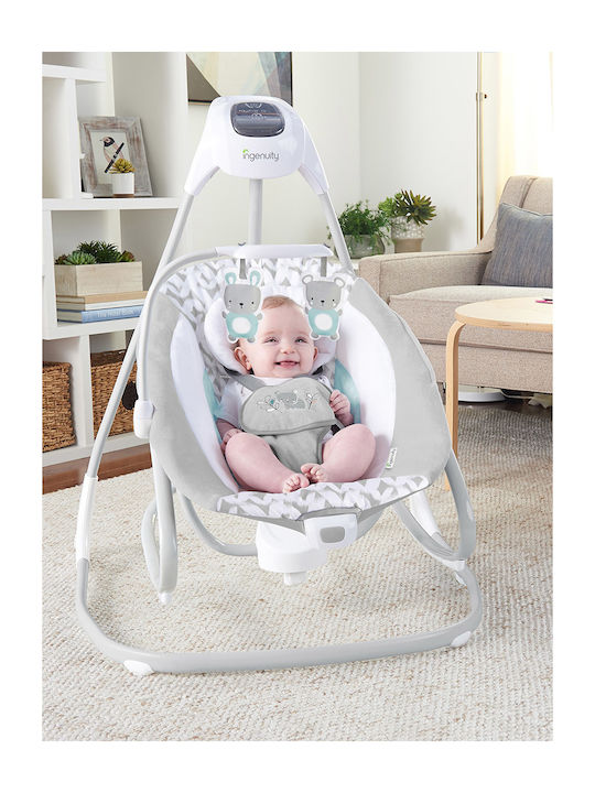 Ingenuity Electric Baby Relax Swing SimpleComfort Cradling Gray for Child up to 9kg