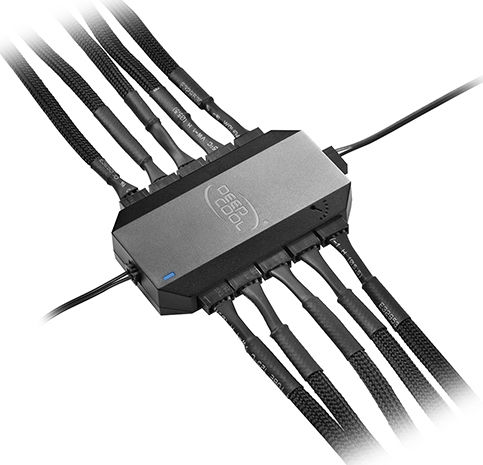 Deepcool FH-10 Fan Hub 10 Port Μαύρο
