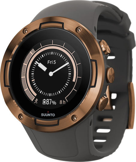 Suunto 5 Неръждаема стомана 46мм Водоустойчив Смартчасовник с Пулсомер (Graphite Copper)