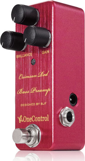 One Control Crimson Red Bass Pedals Preamp Electric Bass
