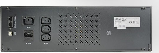 Energenie Стелажно UPS устройство 1500VA (VI) Интерактивна линия 900W с 4 IEC гнезда