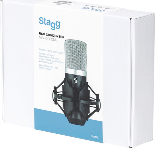 Stagg SUM-40-USB Πυκνωτικό Μικρόφωνο Shock Mounted για Φωνητικά